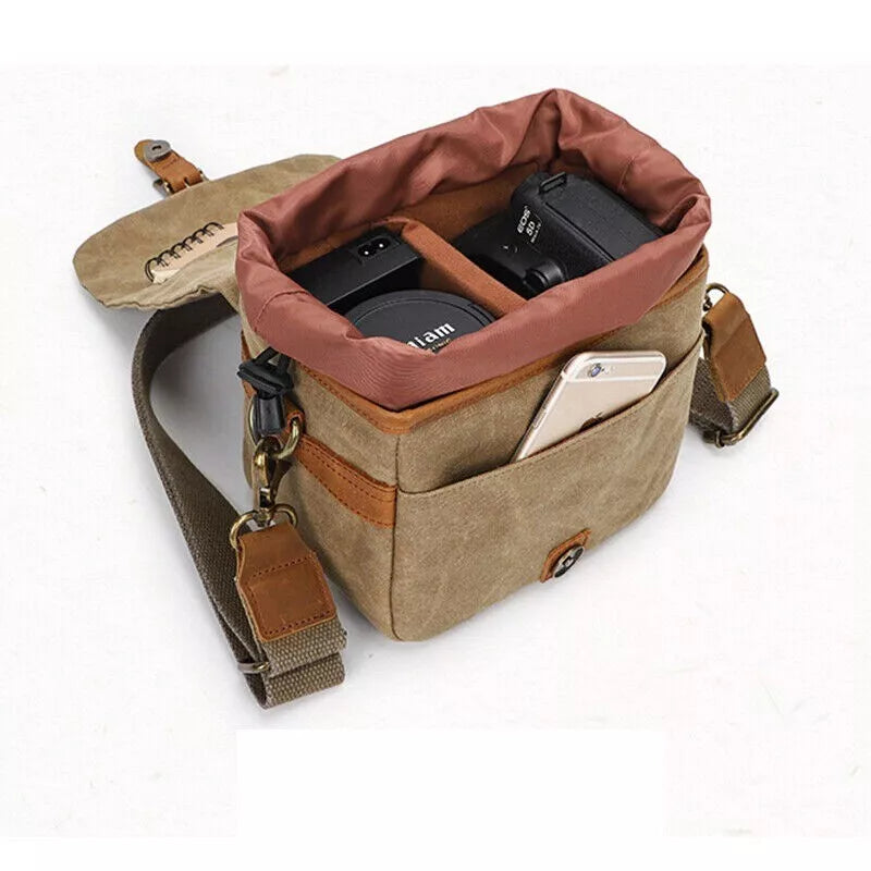Umhängetasche Im Retro Stil Mit Verstellbaren Trennwänden