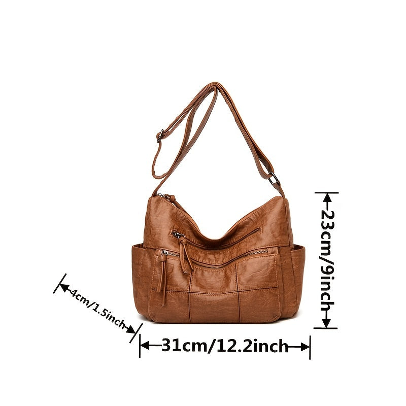 Vintage Crossbody Bag Mit Mehreren Fächern