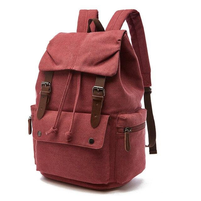 Großer Vintage-leinwand-rucksack
