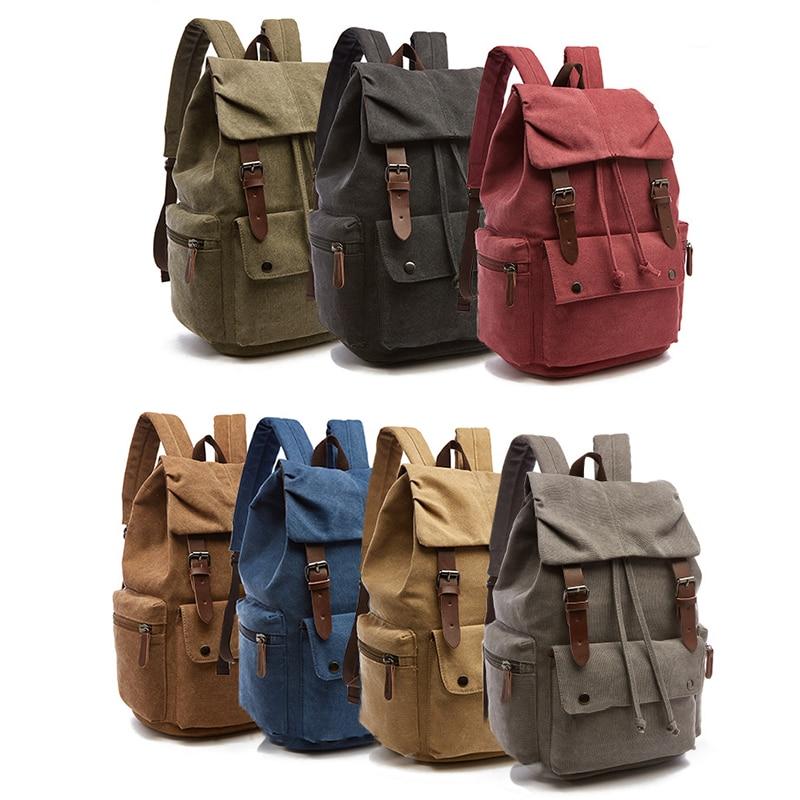 Großer Vintage-leinwand-rucksack