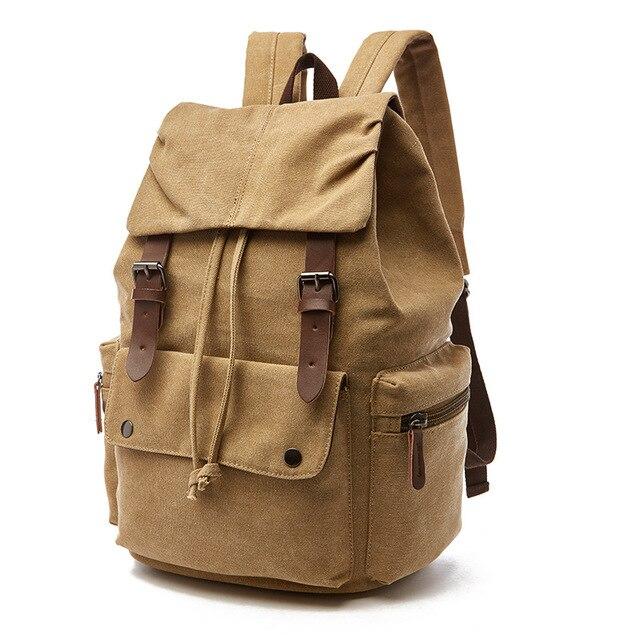 Großer Vintage-leinwand-rucksack