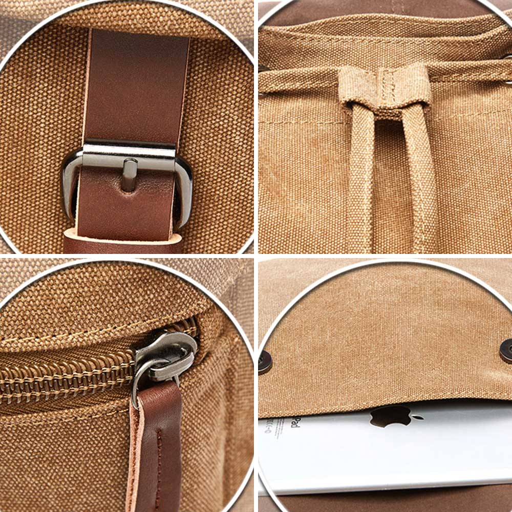 Großer Vintage-leinwand-rucksack