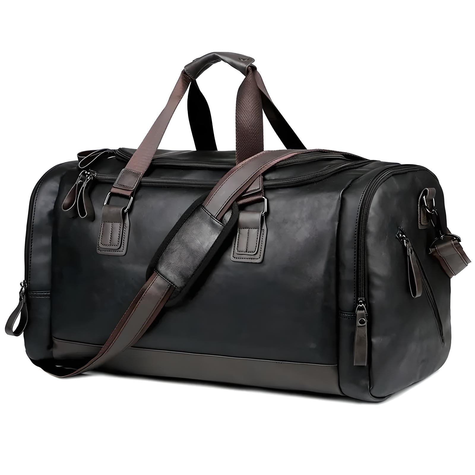 Klassische Herren Leder Duffle Bag