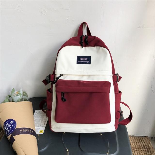 Mittlere Größe Bi Farbe Schnalle Rucksack