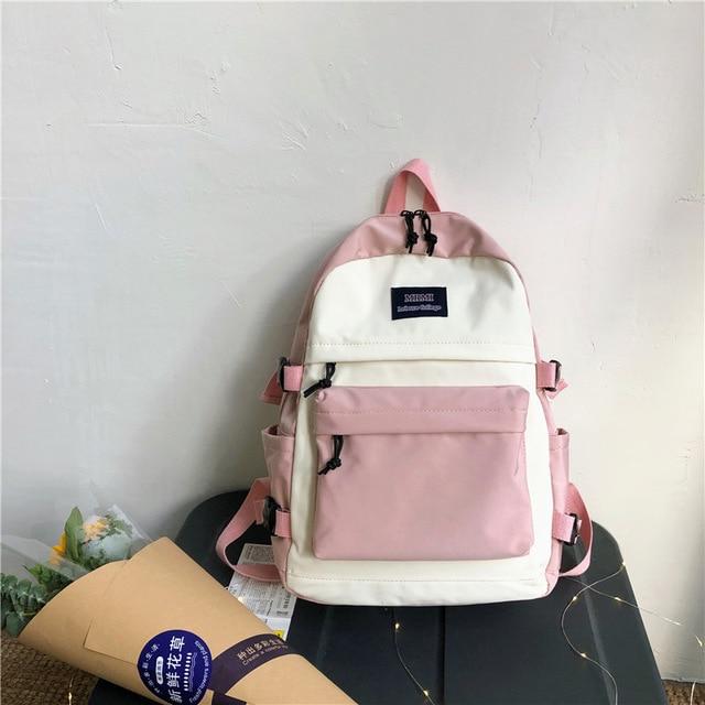 Mittlere Größe Bi Farbe Schnalle Rucksack