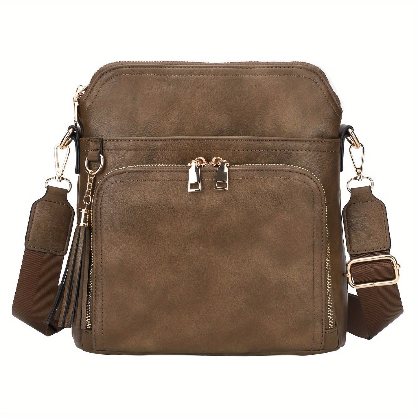 Wasserdichte Umhängetasche Mit Mehreren Fächern Und Stylischer Quaste