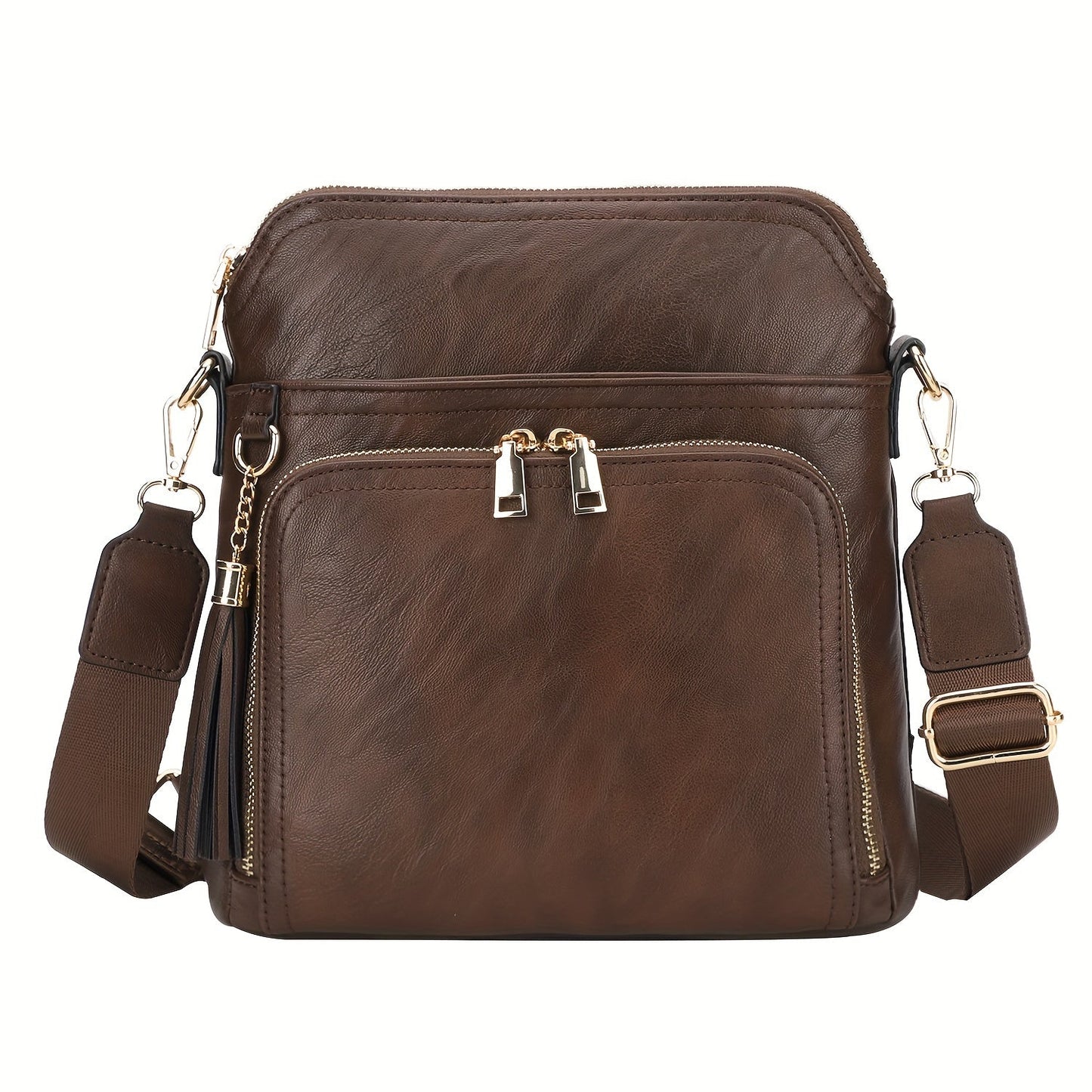 Wasserdichte Umhängetasche Mit Mehreren Fächern Und Stylischer Quaste