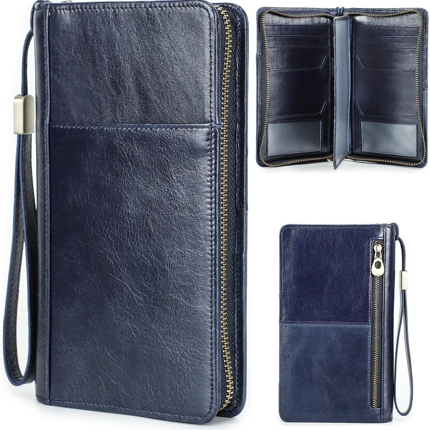 Grain Leder Reisepass Wallet