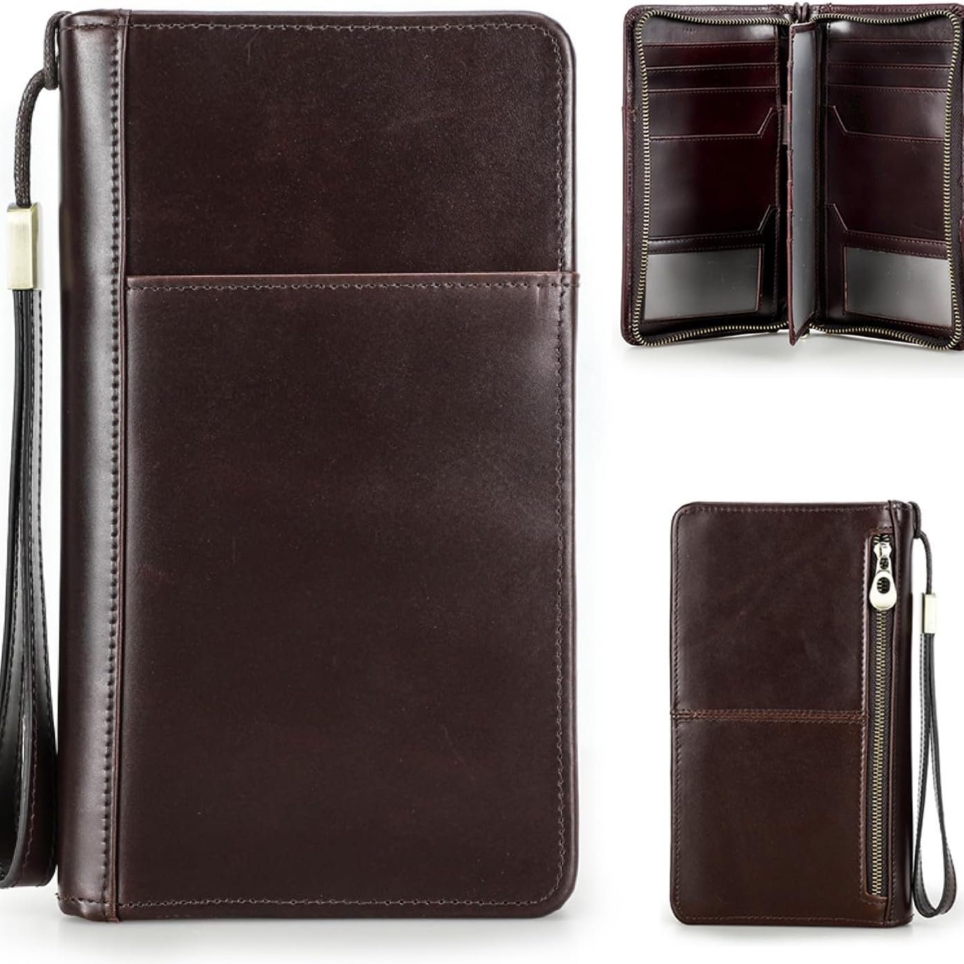Grain Leder Reisepass Wallet