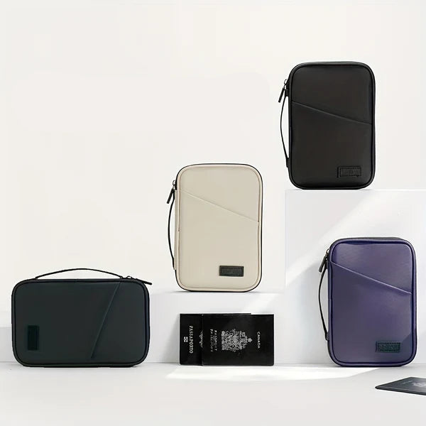 Wasserdichte Reisebrieftasche Mit Mehreren Reißverschlussfächern