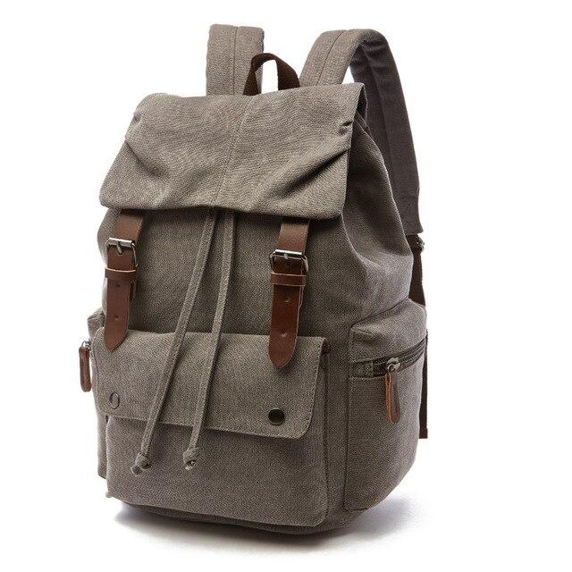 Großer Vintage-leinwand-rucksack