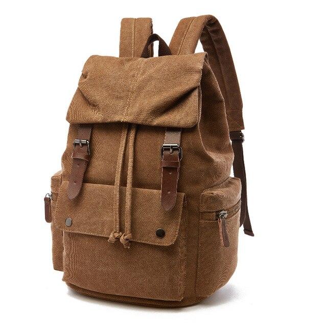 Großer Vintage-leinwand-rucksack