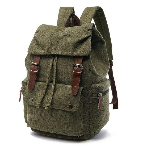 Großer Vintage-leinwand-rucksack